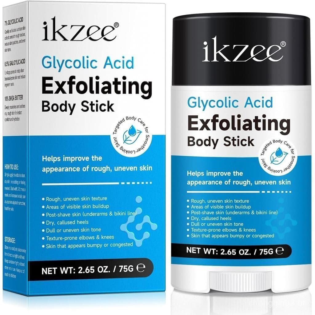 Bastão Esfoliante Corporal com Ácido Glicólico 7% AHA + 0,5% BHA, o uso contínuo pode melhorar a pele áspera.