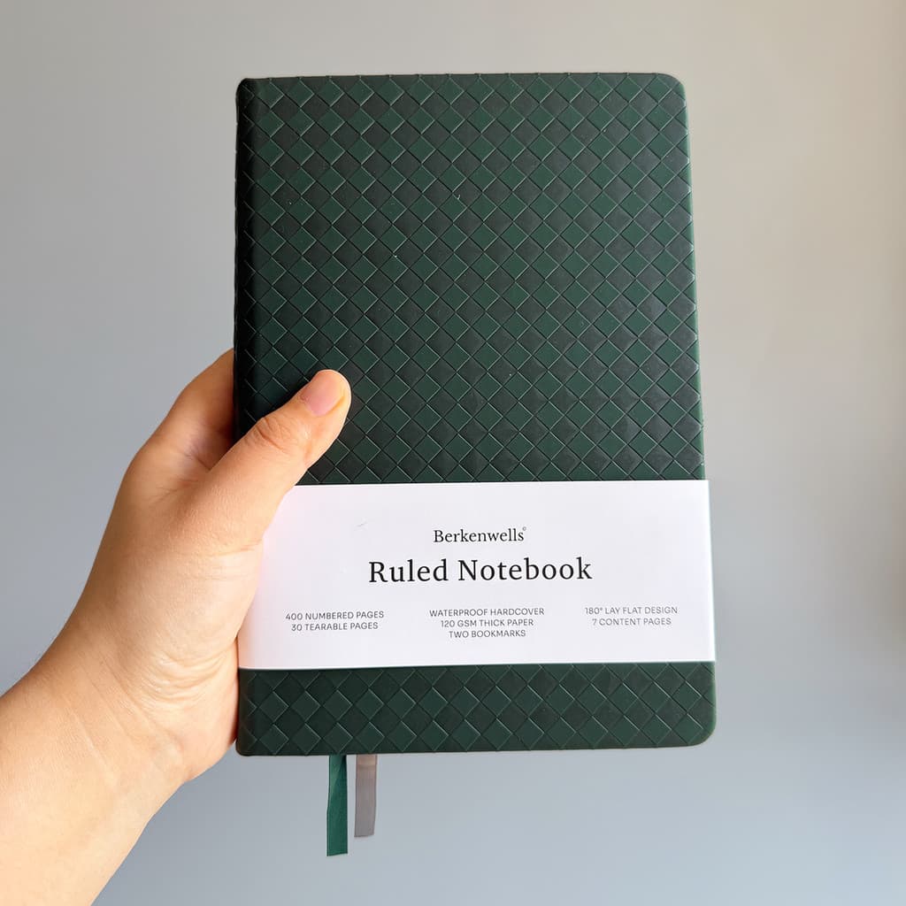 Produtos de comércio exterior de alta qualidade!A5 Verde Escuro Capa Dura À Prova D 'Água 400 Páginas Notebook Business