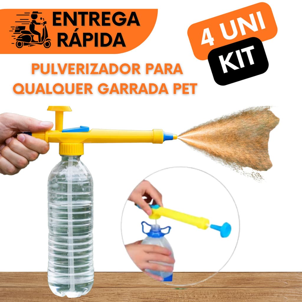 BORRIFADOR AGUA PRETINHO RODA CARRO GARRAFA PET BICO SPRAY MANUAL PULVERIZADOR PLANTA HORTA