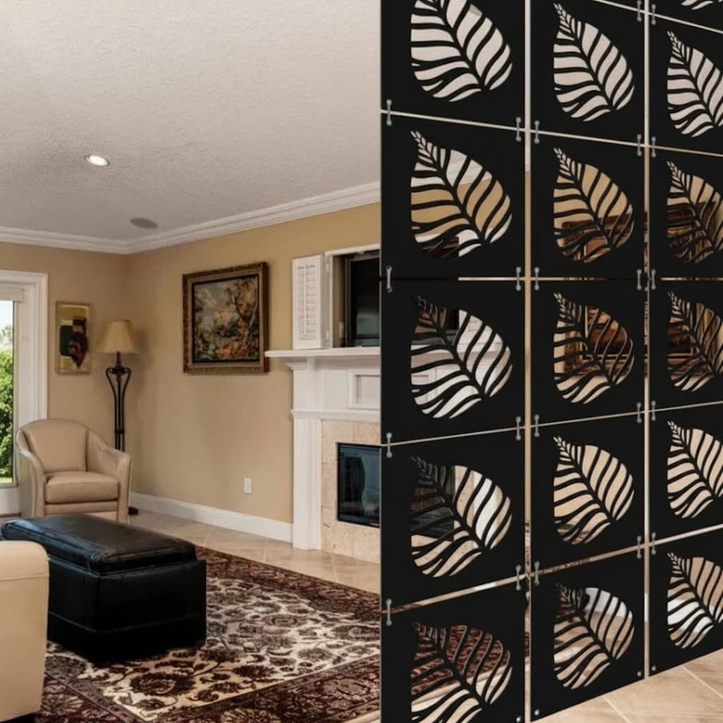 Painel Vazado 20x20 MDF Preto, Cru e Amadeirado 3mm Estilo Cobogó