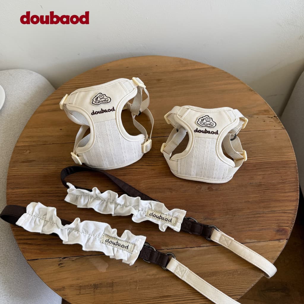 Doubaod Coleira de peito para cachorro, coleira pequena e média para passeio de cachorro, confortável, alça peitoral par