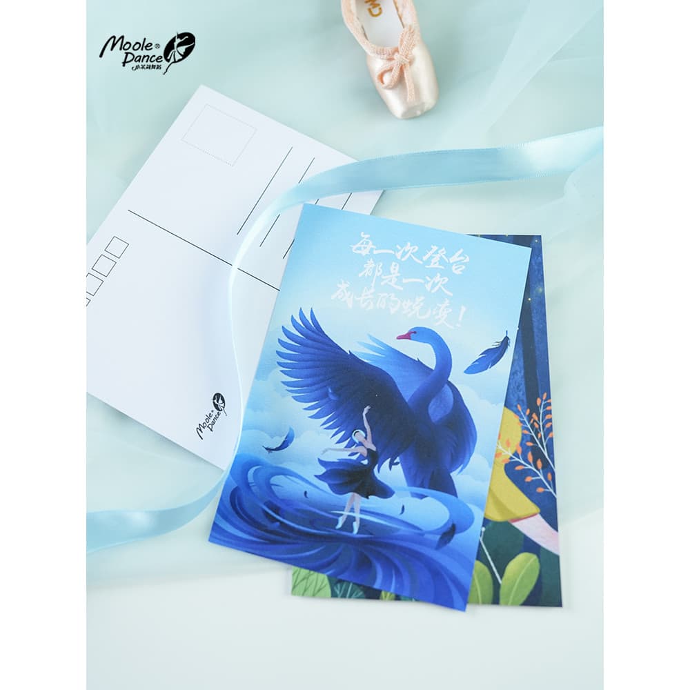 Pequeno jasmim manual cartão Ballet dança acessórios presente uso pessoal estilo Designer pintado à mão cartões postais