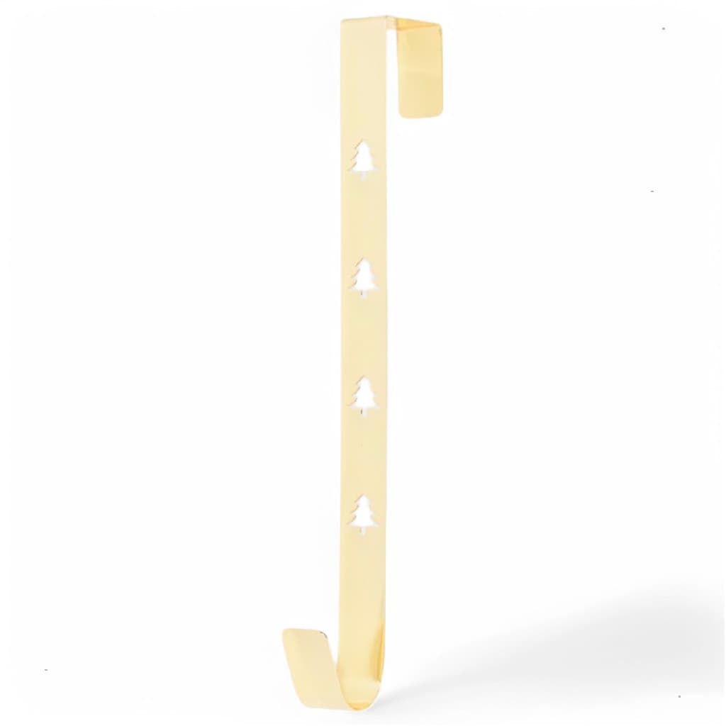 Gancho Suporte Para Guirlanda Dourado 30,5cm De Porta Natal Enfeite Natalino De Metal