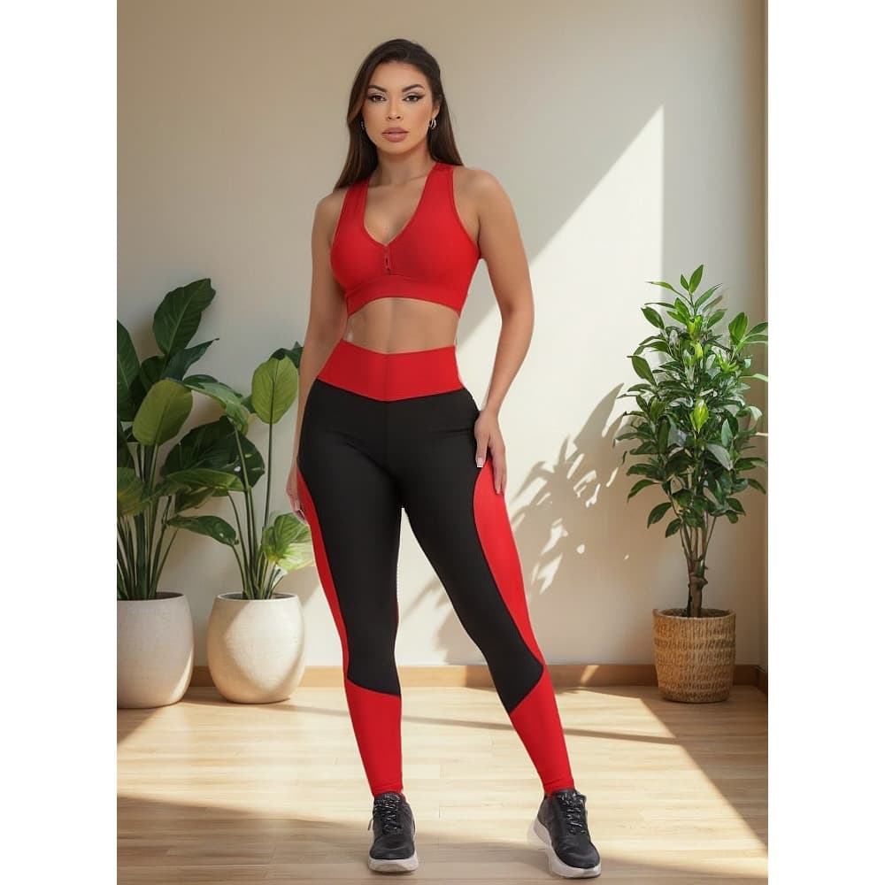 Legging Leg Top Conjunto Feminino Academia Suplex