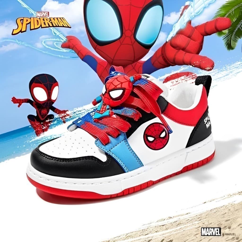 Sapatênis Infantil Menino Homem Aranha Skate Danque Tênis Marvel Super Herói Spider-Man Criança 26 Ao33.