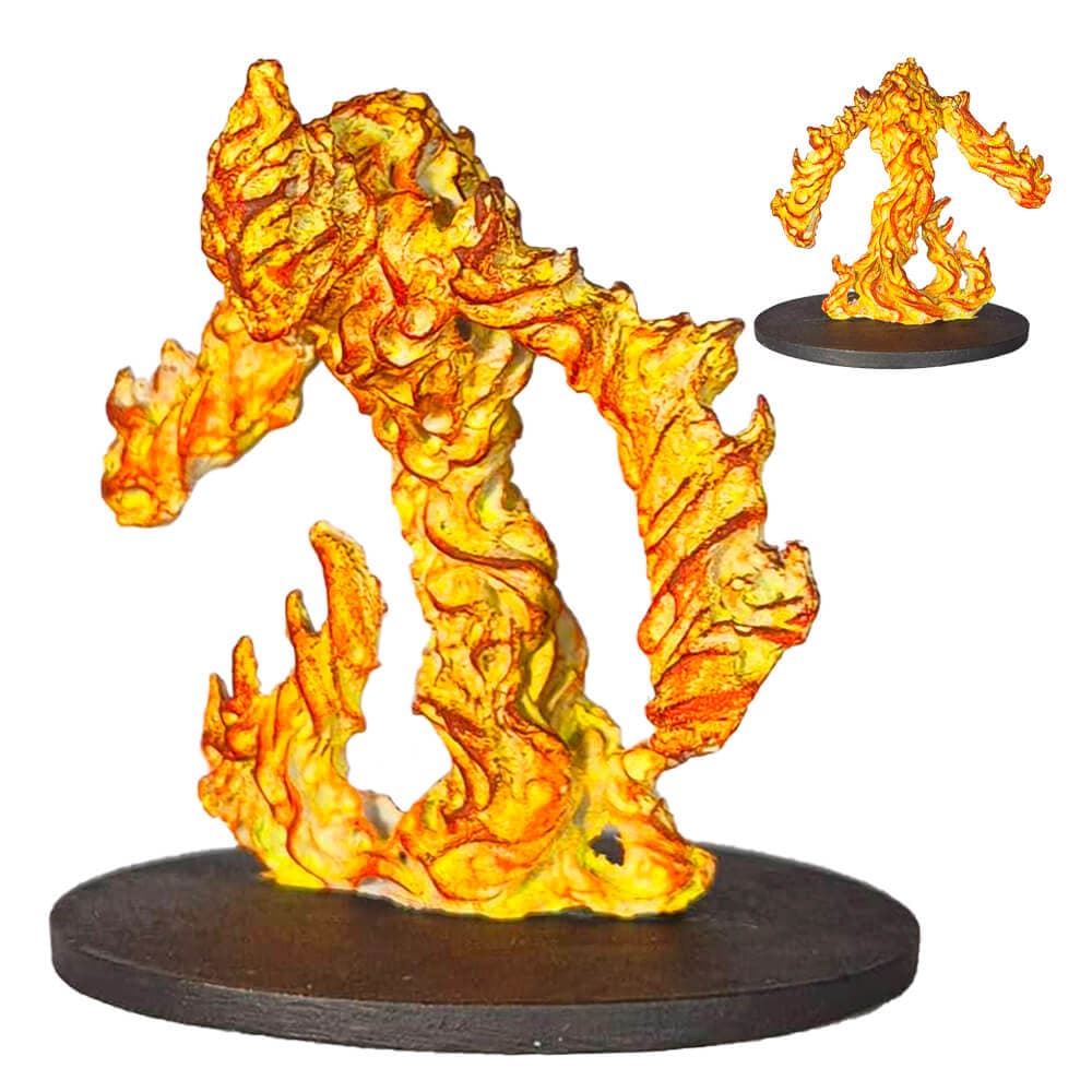 Miniatura RPG Elemental Do Fogo Pintada Monstro Resina 50mm D&D Pathfinder