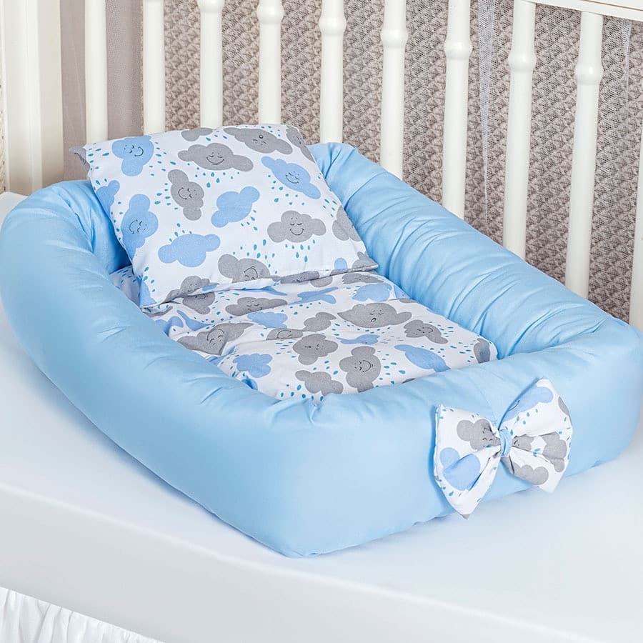 Ninho Redutor De Bebê 4 Peças Portátil Lavável Conforto Enxoval Recém Nascido Berço Cama Quarto Infantil