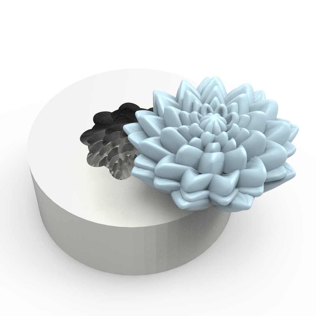 Forma de Silicone Flor de Lótus para Artesanato DIY Lembrancinha com Vela Sabonete Resina Cera Gesso