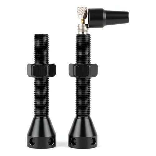 Par De Válvula Tubeless 48mm Em Alumínio Cor Preta Leve Presta