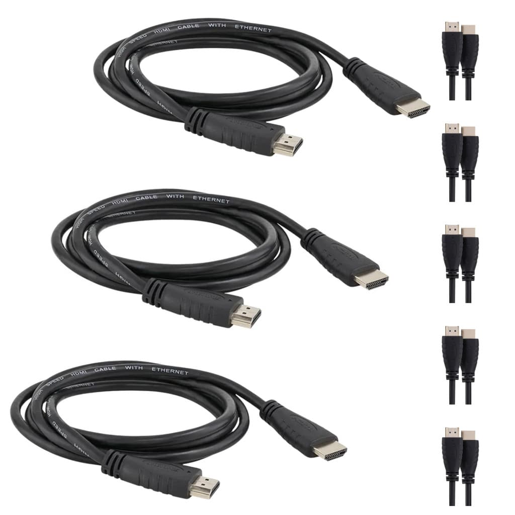Kit 3 Cabos HDMI CH 2015 Intelbras 1,5M 4K Versão 2.0 Original Nota Fiscal Para Empresa