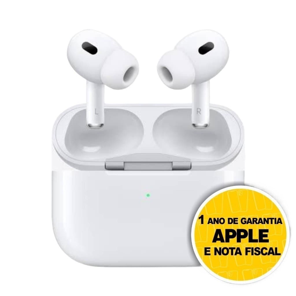 Fone de Ouvido Apple AirPods Pro 2 USB-C Cancelamento Ruído Original 1 Ano Garantia Lacrado Magsafe