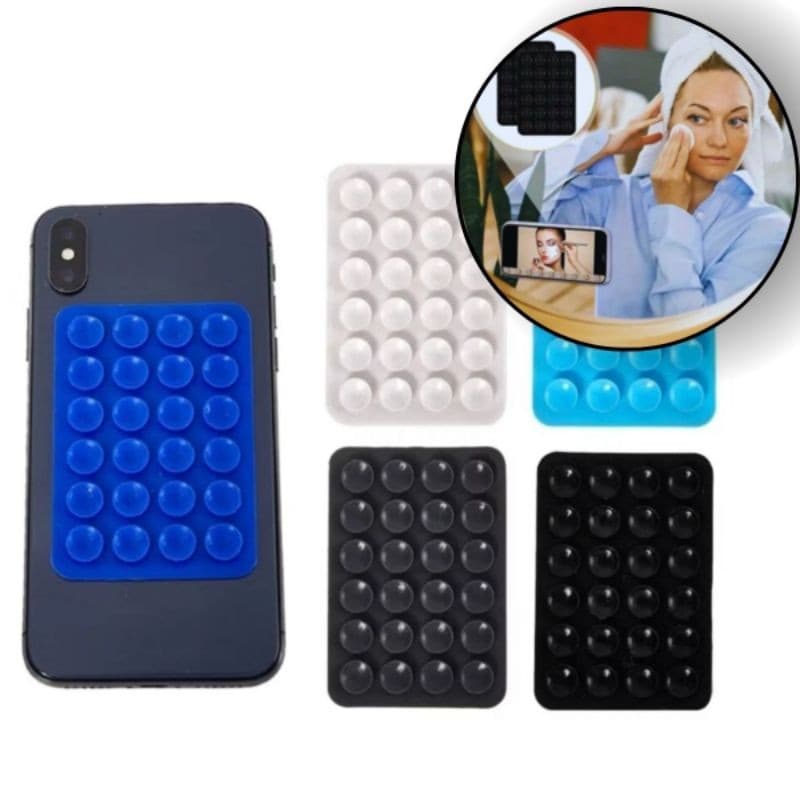 Silicone Suporte Adesivo para Celular: Com Ventosa e Capinha Auto-Colante para Superfícies Diversas