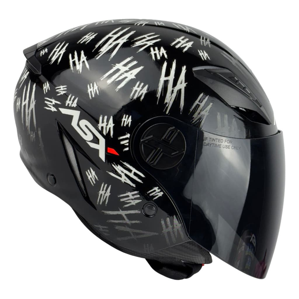 Capacete  Asx Aberto City Air Fun Haha Moto + Viseira Fumê