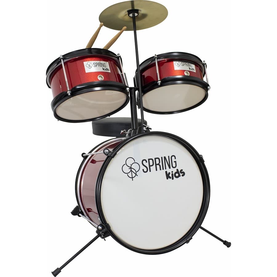 Bateria Infantil Musical Spring Kids SPK15-VM Vermelha