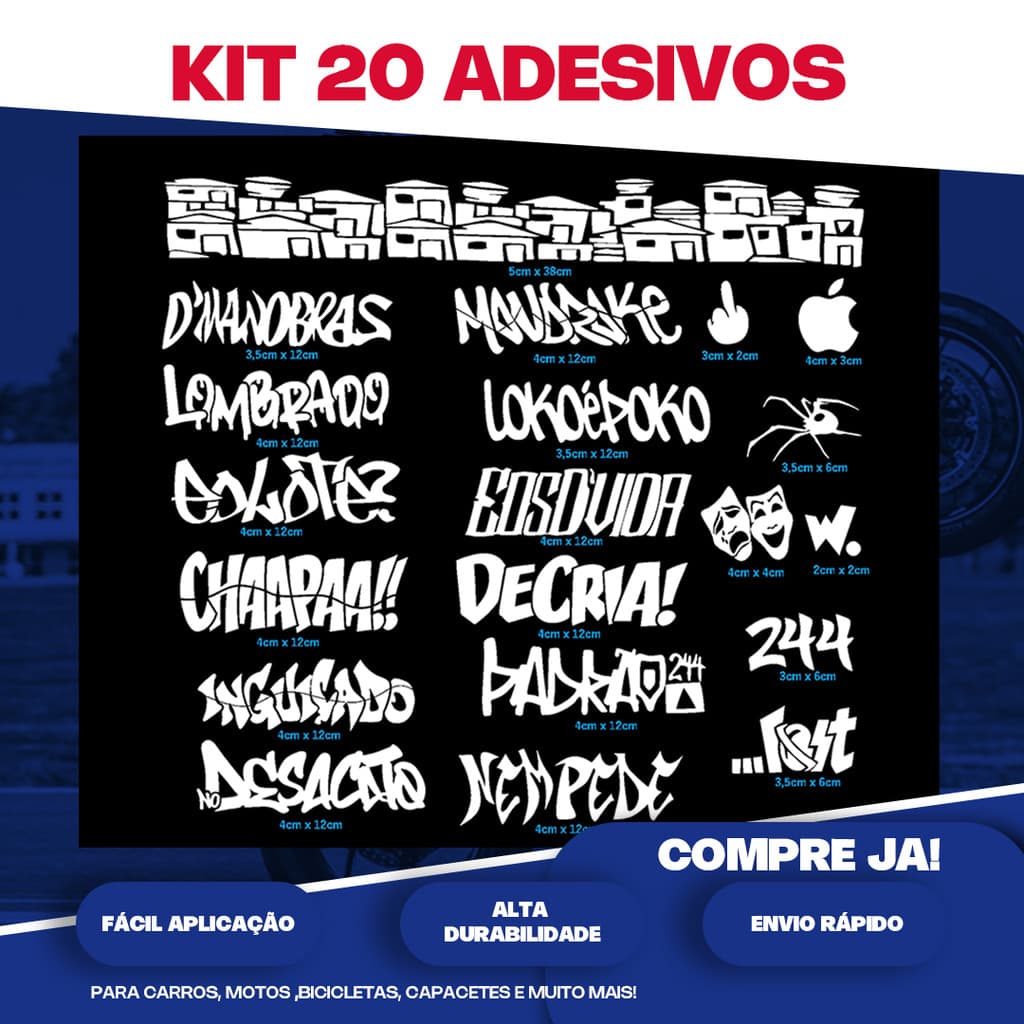 Kit Adesivos Para Quadro De Bike Original Favelinha Para Quadro Adesivo Aaranha