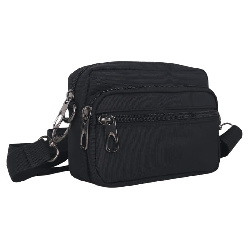 Bolsa de cintura masculina à prova d'água, tecido de Nylon, bolsa mensageiro de ombro, estilo Horizontal, cinto de uso m