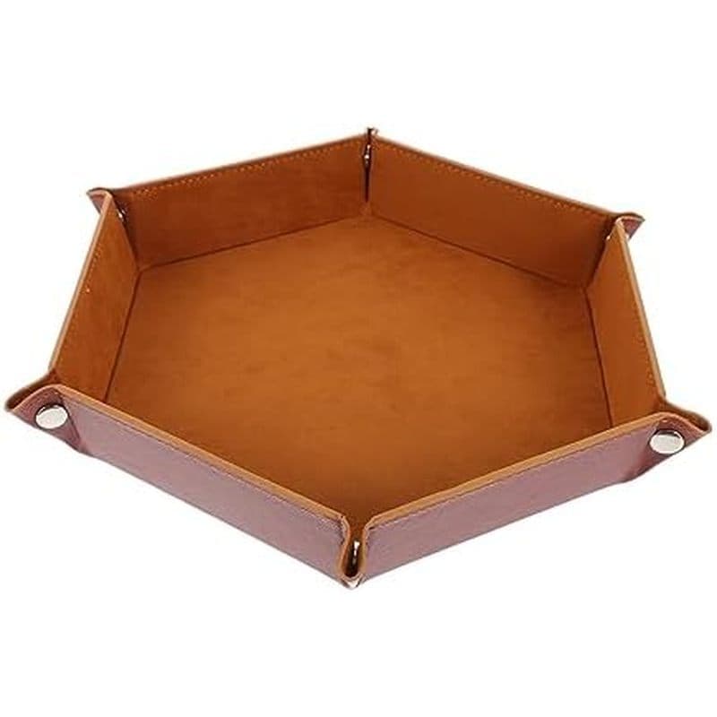 Bandeja Dobrável Hexagonal De Couro PU FRCOLOR Organizador De Mesa Para Itens S Placa De Armazenamento Versátil Casa E E