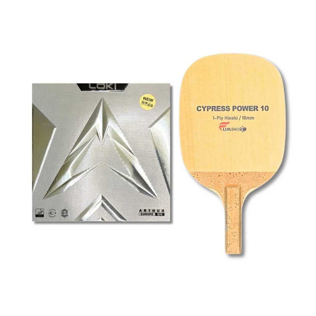 Raquete Tênis Mesa Caneta Cypress Power 10 + Arthur (Hinoki)