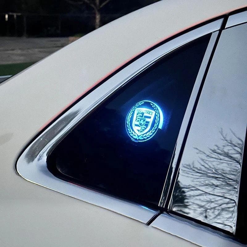 Janela Triangular Do Carro LED Decorar Luz Atmosfera Inteligente Lâmpada Luminosa Para Porsche 911 718 Taycan Panamera C