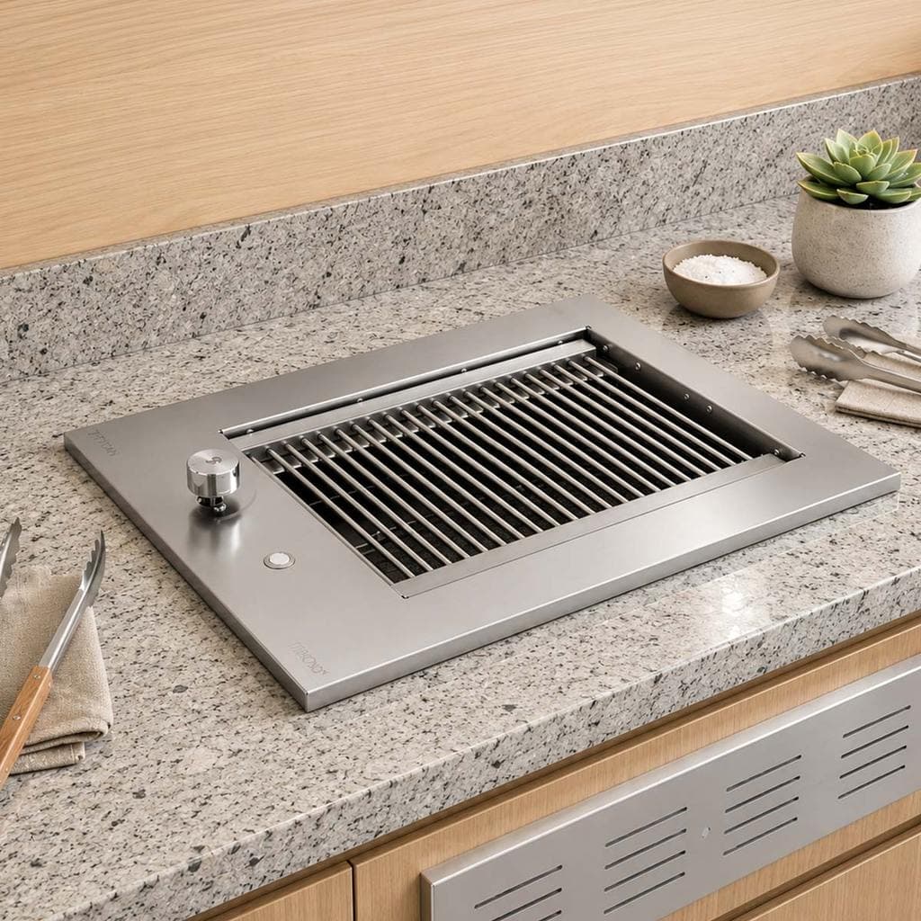 Churrasqueira Grill de Embutir Cooktop a Gás Diamond Little Gás Natural Titan