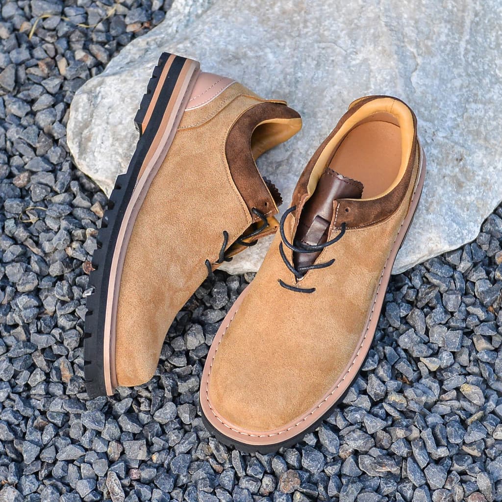 Americano Retro camurça couro Derby sapatos estilo ferramentas Casual rendas dedo do pé redondo macacão baixo-Top sapato
