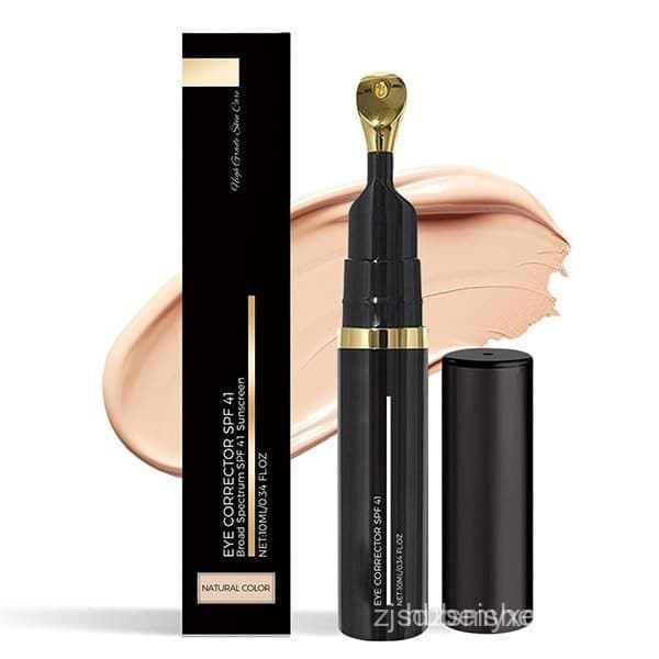 Corretor de Olheiras SPF 41, Corretivo para Olheiras, Corretivo Hidratante para a Área dos Olhos com Tom Pêssego, Bastão
