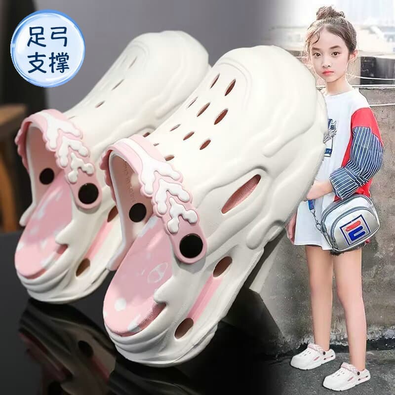 Crianças chinelos de pé plano exterior usar arco suporte correção pé Valgus interior oito sandálias dedicadas meninas bu