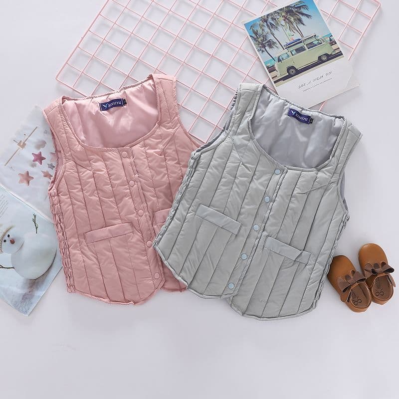Senhoras colete pato para baixo colete tamanho grande leve interior exterior mãe magro-ajuste quente colete bem-encaixe