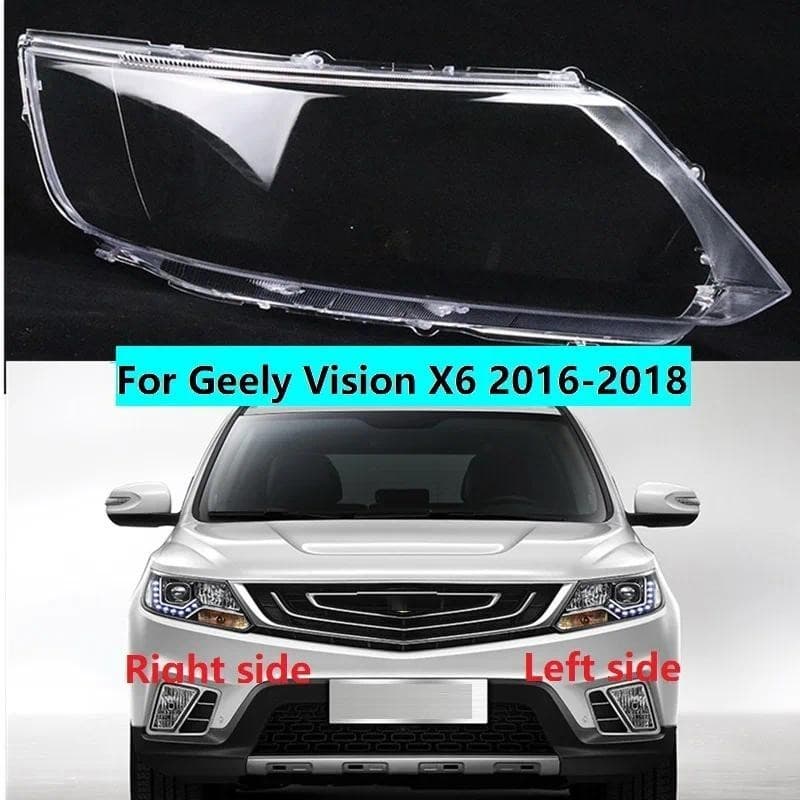 Para Geely Vision X6 2016 2017 2018 SUV Tampa Do Farol Abajur Shell Lente Transparente De Vidro Peças Automotivas Decora
