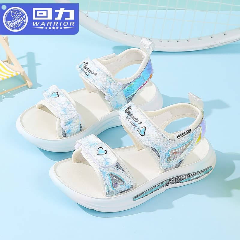 Puxar para trás sapatos infantis meninas sandálias 2026 verão genuíno Velcro moda sandálias de dedo do pé aberto meninas