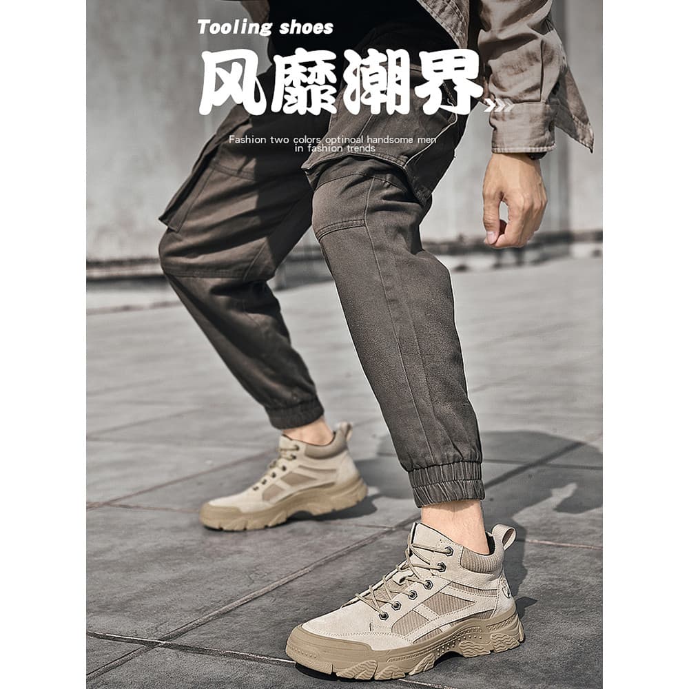 Sanzan Martin Botas Masculinas de Inverno Mid-Top Botas Masculinas de Algodão de Couro Genuíno Sapatos Masculinos de Lã