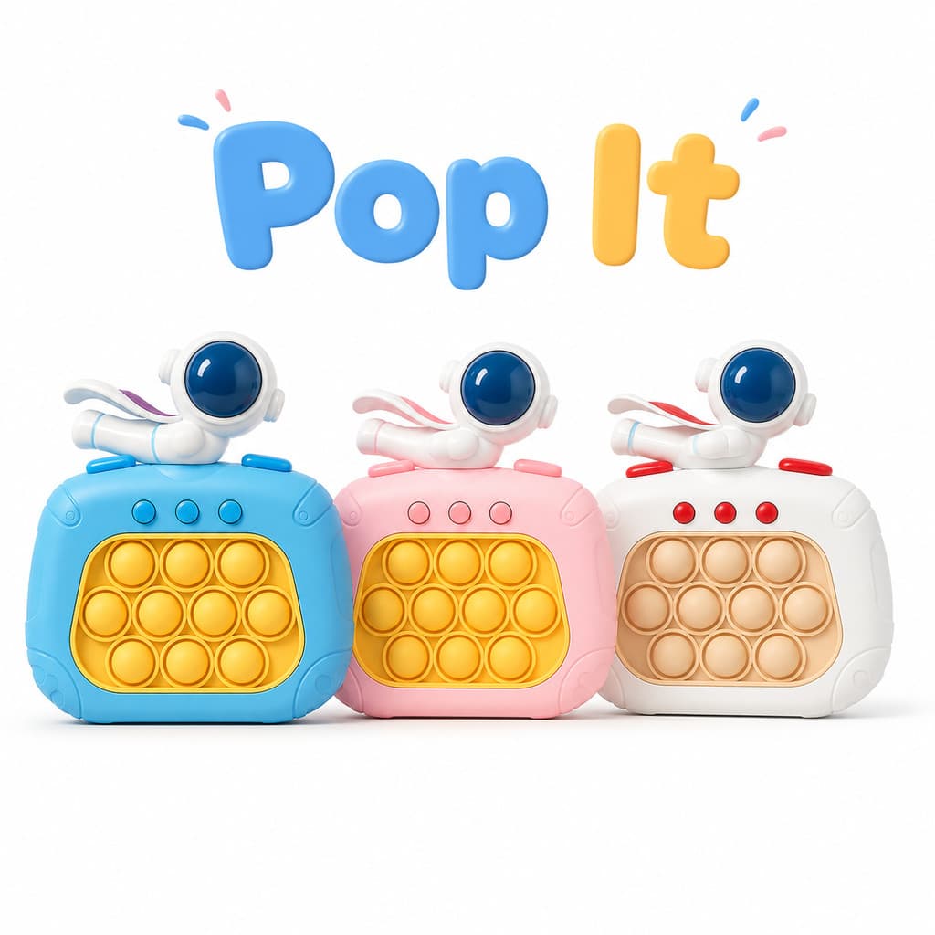 Jogo de brinquedo Pop It Eletrônico Astronauta Interativo Educativo e Divertido