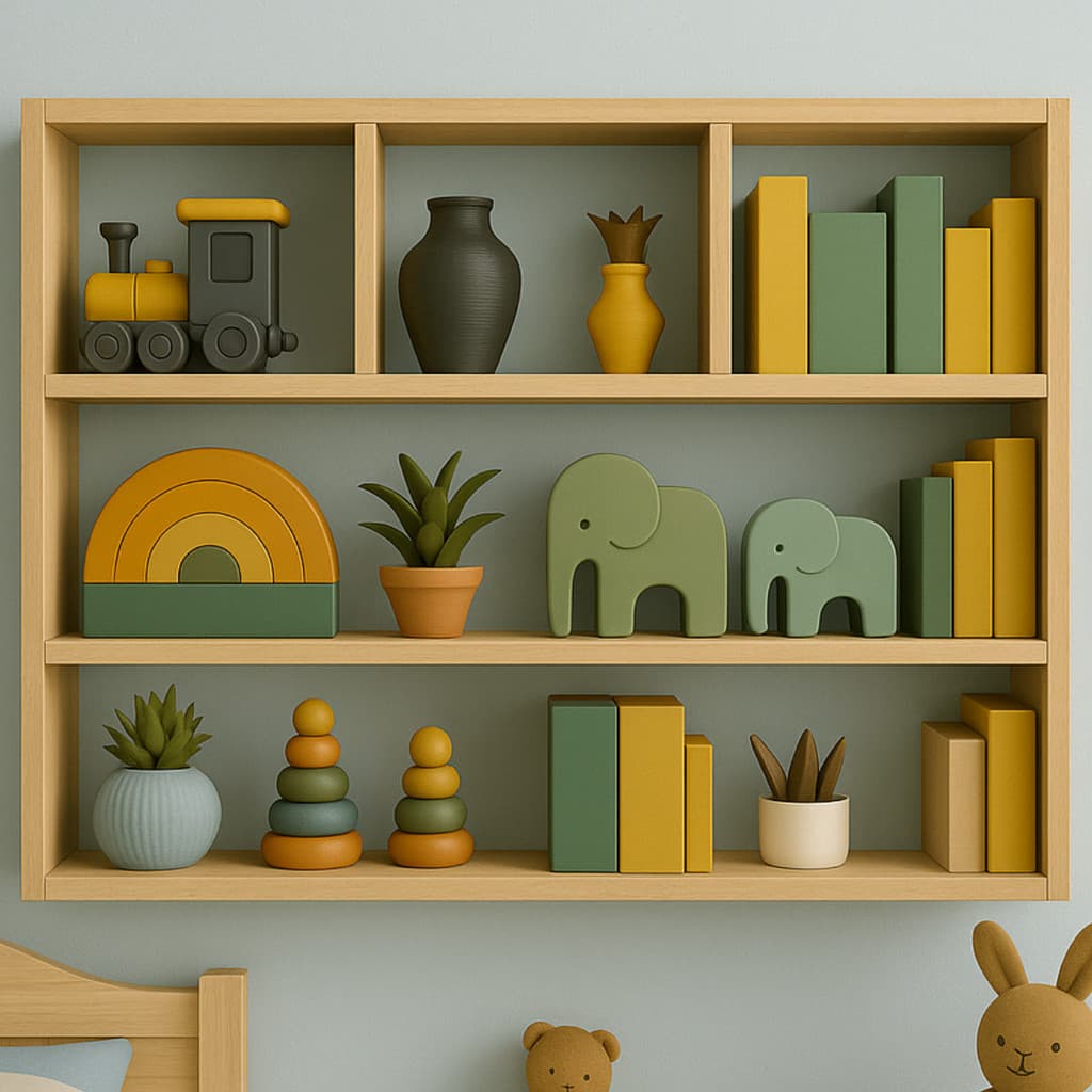 Prateleira Decorativa MDF Cru 80x90x20cm porta livros sala quarto escritorio