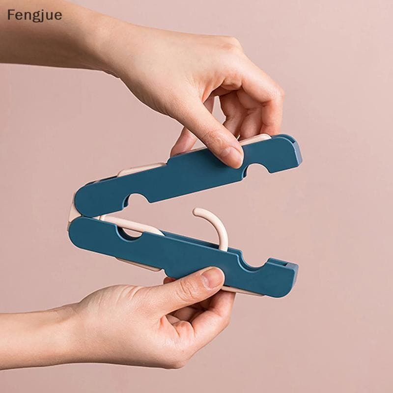 Fengjue Viagem Dobrável Cabide Portátil Mini Cabides Rack De Secagem Para Ao Ar Livre Antiderrapante Fácil Armazenamento
