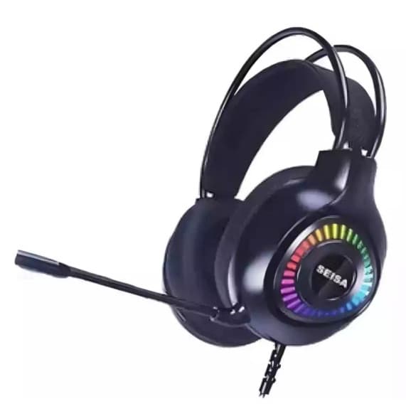Fone de Ouvido Headset Gamer RGB USB Microfone P2 SEISA SQ-GM19