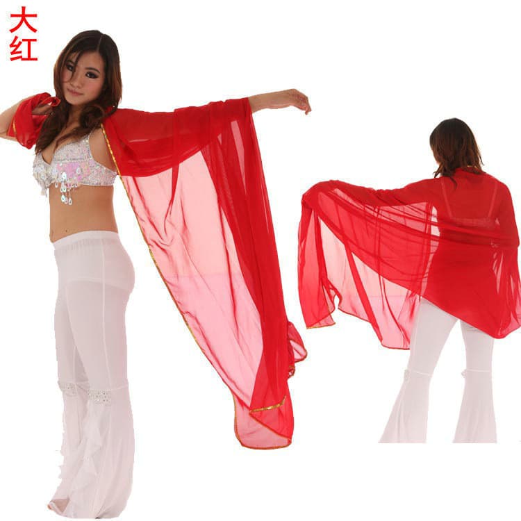 Lenço grande de gaze para dança do ventre 120*250cm, lenço para apresentações de dança indiana, tecido chiffon UT15 9UZB