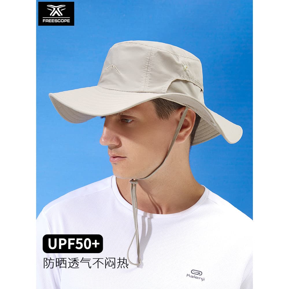 Chapéu de balde protetor solar ao ar livre masculino chapéu de pesca feminino verão dobrável portátil chapéu de sol gran