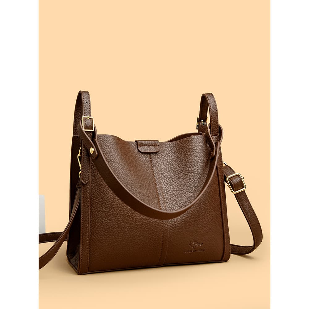 High-End couro macio senhoras saco 2025 novo estilo grande capacidade Commuter saco Casual sacola de ombro saco do mensa