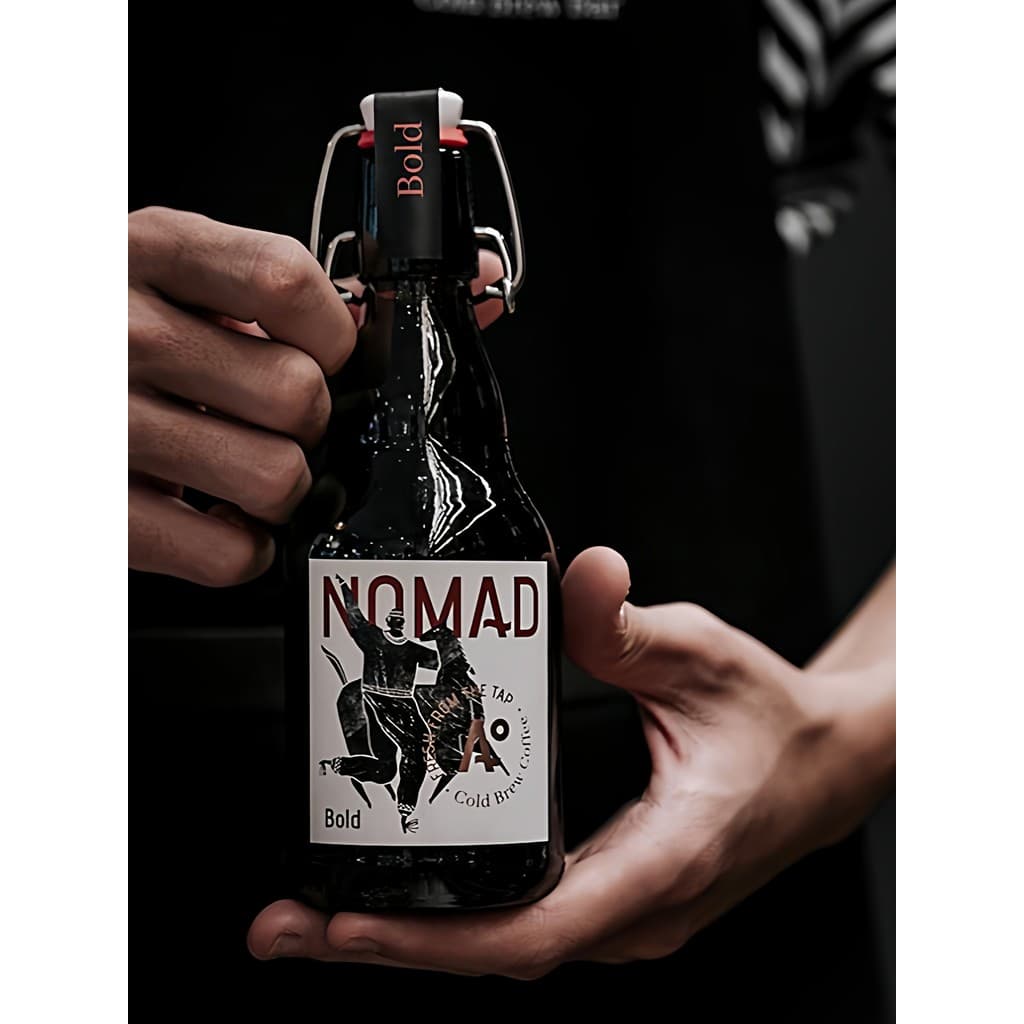 Café frio 330ml Retro marrom fivela cerveja suco leite garrafa de chá portátil cozinha ins vidro selado Jar