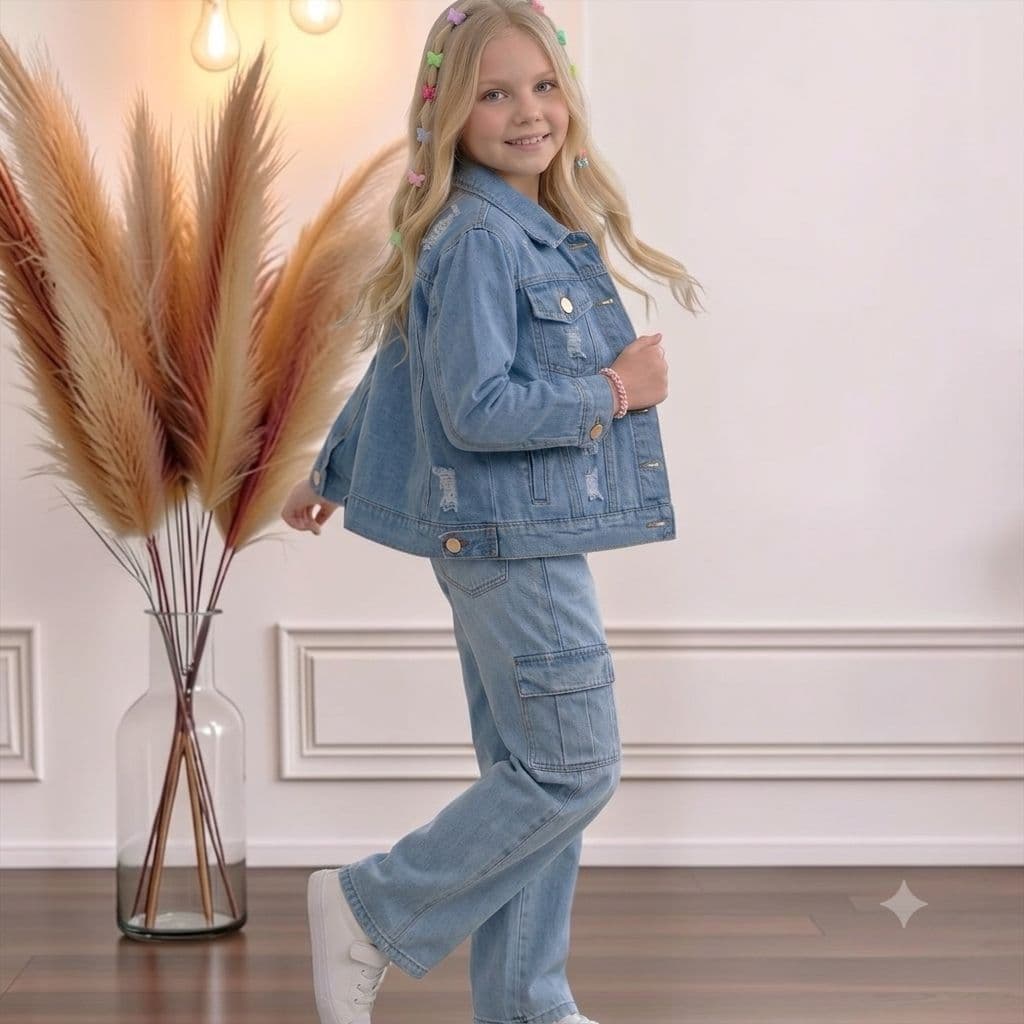 Jaqueta Jeans Menina infantil e juvenil