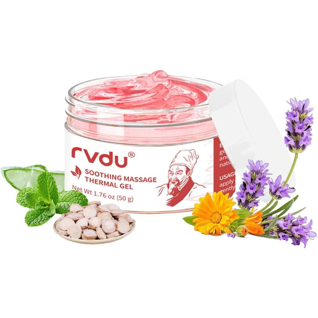 Gel de Massagem Aquecedor RVDU para o Corpo – Fórmula Herbal Natural, Creme Firmador e Calmante para a Pele para Massage