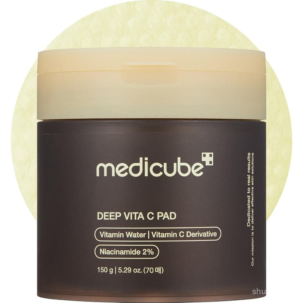Pads Tonificadores Medicube Deep Vita C para Tom e Textura de Pele Irregulares |   Água Vitaminada e 3 Tipos de Vitamina