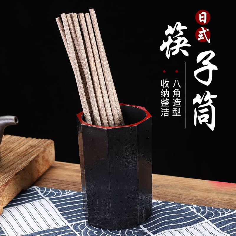 Estilo japonês pauzinhos caixa de armazenamento plástico tubo rápido cozinha pauzinhos colher Rack armazenamento talhere