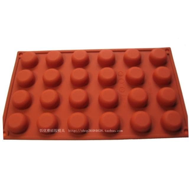 28 buracos redondo pequeno cilíndrico Silicone bolo molde geléia pudim DIY artesanal sabão molde ferramentas de coziment