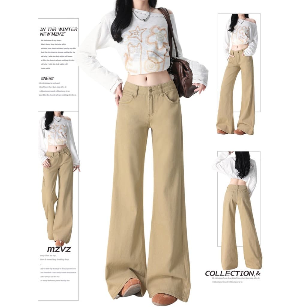 Tamanho grande americano Retro cáqui Micro-perna queimado Jeans feminino primavera gordura mm não-Leggings soltas calças