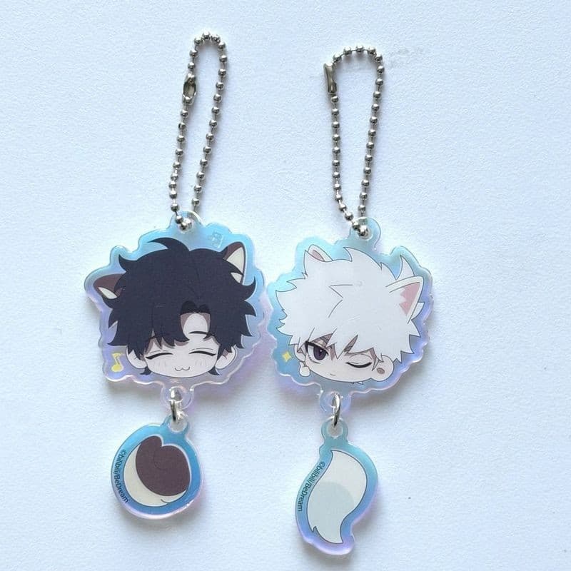 2 Unidades/Pacote Anime Link Click Cosplay Chaveiro Unissex Acrílico Bolsa Pingente Kawaii Lucas Charles Cheng Xiaoshi L