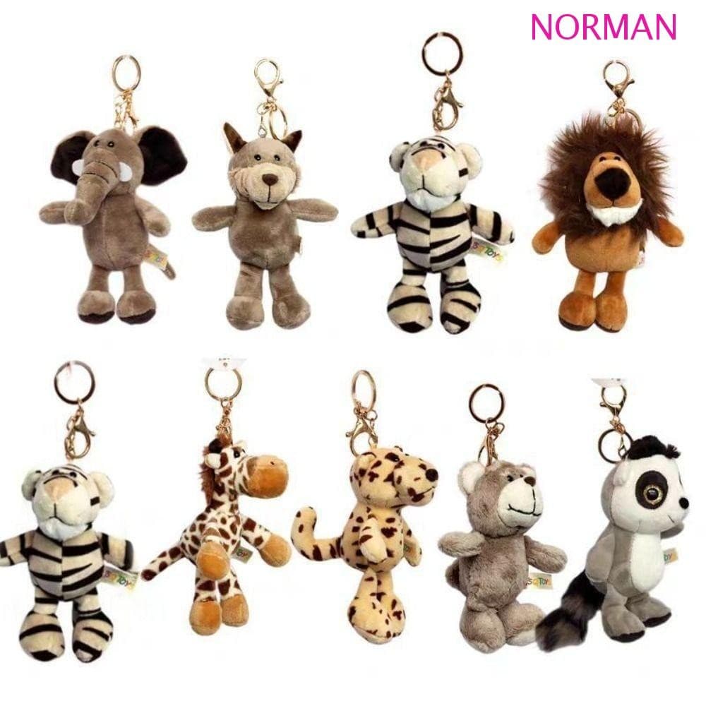 Chaveiro De Pelúcia Animal NORMAN , Pingente De Floresta Lobo Hipopótamo , Irmão Da Selva