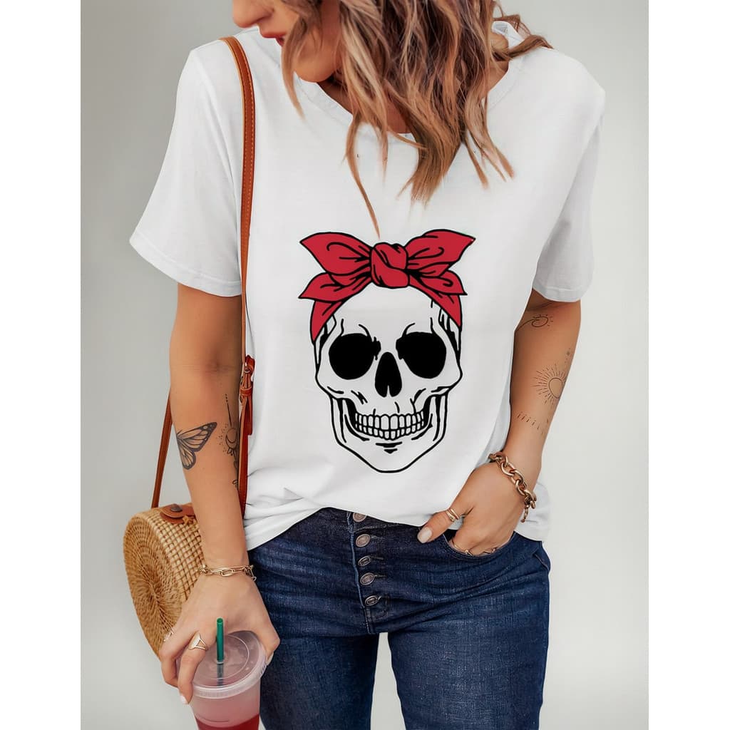 Blusa Feminina Gola O Manga Curta 100 Algodão Premium Casual