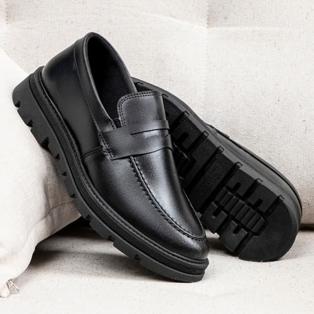 Sapato Social Masculino Plataforma Oxford Casual Elegante Moderno Mocassim Derby Dia Dia