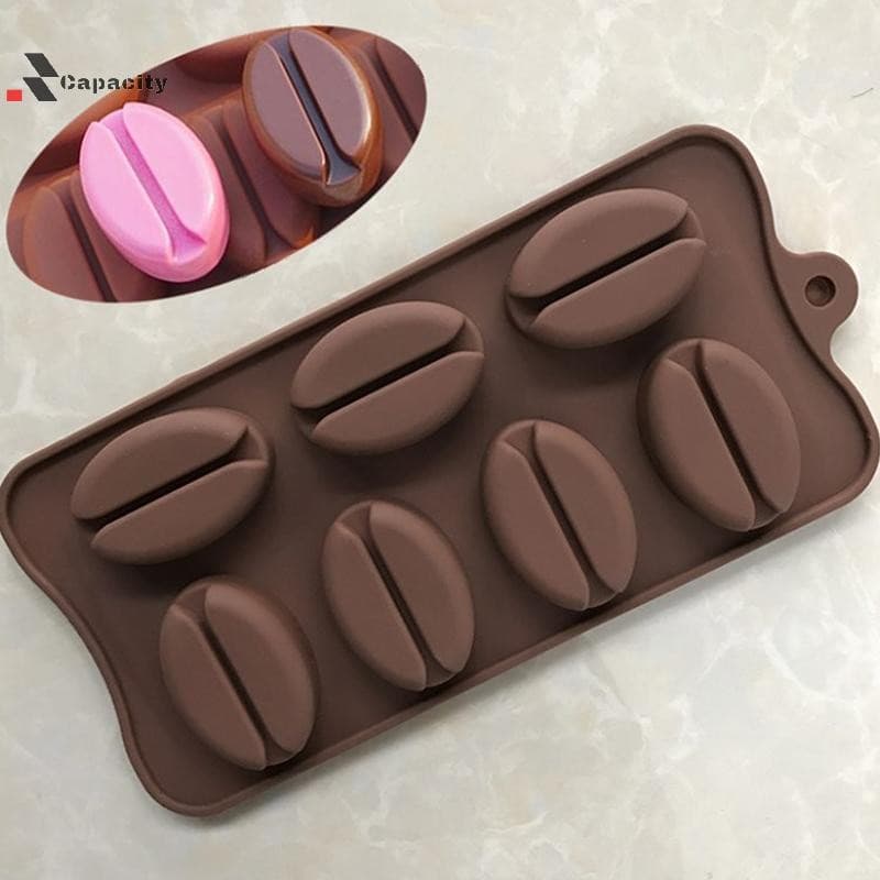 Capacidade 7 Cavidade Grão De Café Silicone Molde De Chocolate Lábios Gordos Cozimento Bolo Decoração Fondant Pastelaria